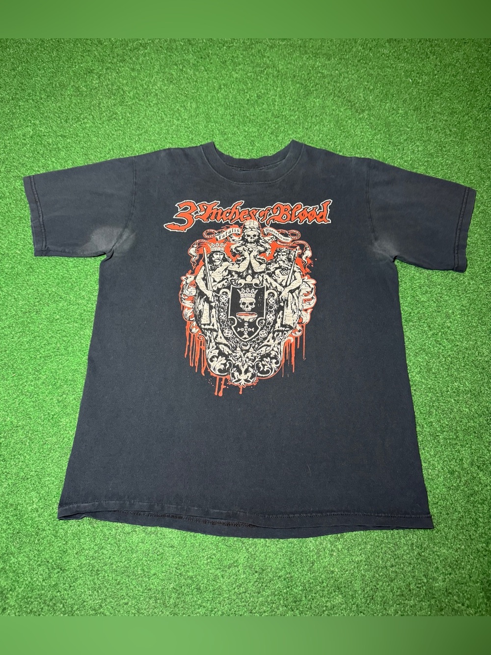3 Inches Of Blood Babd T Shirt Vintage Y2K RARE Medium Heavy Metal Concert Shirt